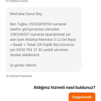 İpek Mobilya'dan Alınan Ürünlerde Kalite Sorunu Ve Yetersiz Müşteri Hizmeti