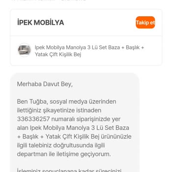 İpek Mobilya'dan Alınan Ürünlerde Kalite Sorunu Ve Yetersiz Müşteri Hizmeti