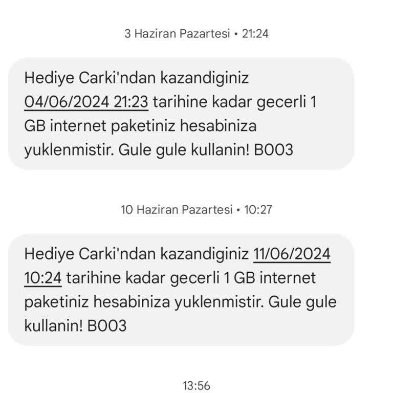 Vodafone Hediye Çarkı'nda Tekrarlayan 1 GB Sorunu!