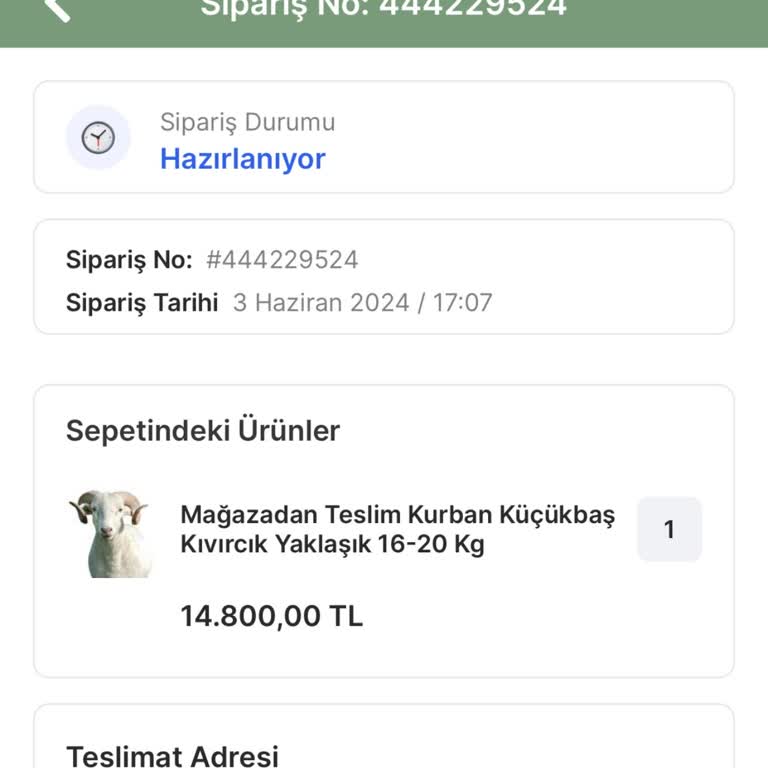 Migros Donuk Kurbanlık Alınan İle Teslim Alınan Kurbanlık Kilo Farkı