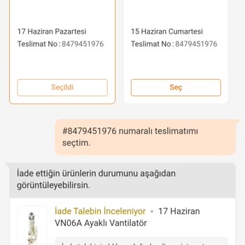 Carrefour SA Trendyol GO Üzerinden Aldığım Vantilatör Sorunu