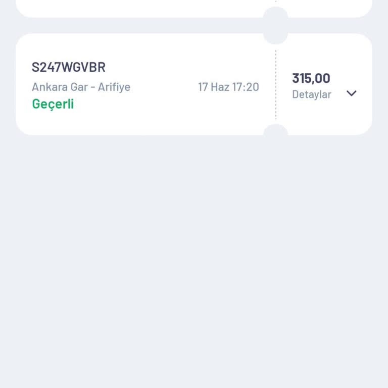 YHT Ankara Arifiye Seferi Bilet İptali
