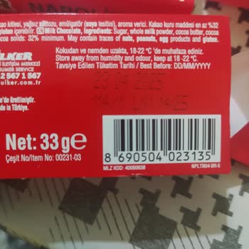 Ülker Bozulmuş Ürün Tarih Yeni Üretim Hatası