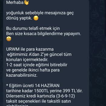 URWM İlgilenme Yok Para Boşa Gitti