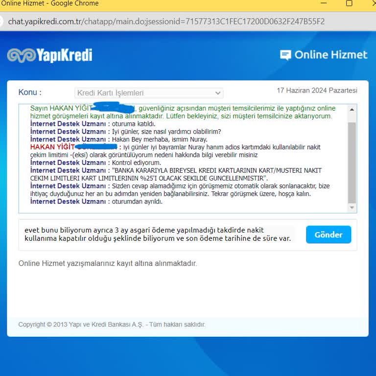Yapı Kredi Bankası Kullanılabilir Nakit Çekim Limiti Eksi Bakiyede