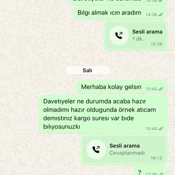 Davetiye Hanem Davetiye. Hanem Memnuniyetsizlik