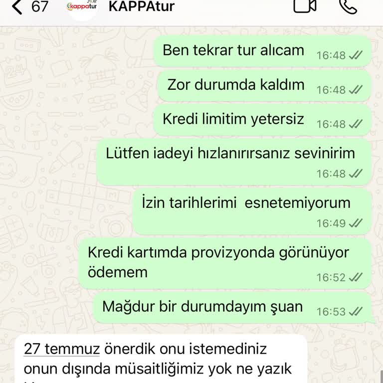 Kappatur Site Üzerinde Müsaitliği Olamayan Tur Satılıyor