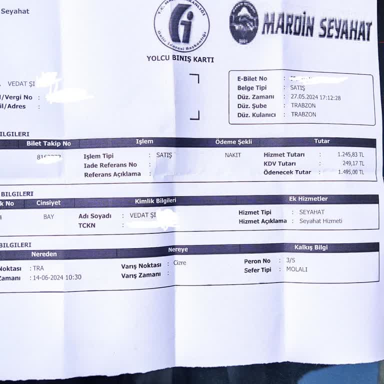 Mardin Seyahat Firmasının Beni Mağdur Etmesi Dolayısıyla Şikayetim Var