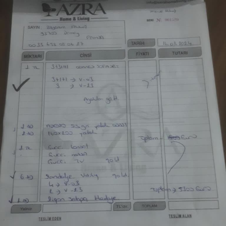 Azra Home Living Defolu Kalitesiz Eksik Ürün ‼️