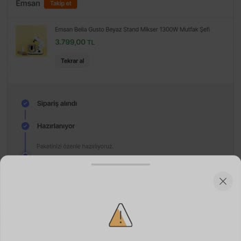 Emsan Resmi Satıcı Kargolanmamış Sipariş İptal Edilmiyor Hepsiburada