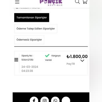 Butik Ponçik Ürünleri Göndermiyorlar Para İadesi De Yapmıyorlar...