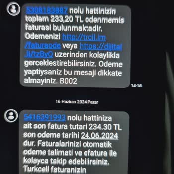 Turkcell Alakam Olmayan Numara Fatura Bilgilerini Yolluyor.