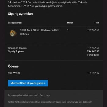 Microsoft Para İadesi Gelmiyor