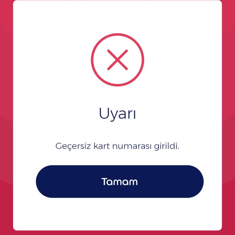 Ticket Restaurant Ticket Geçersiz Kart Uyarısı Vermekte