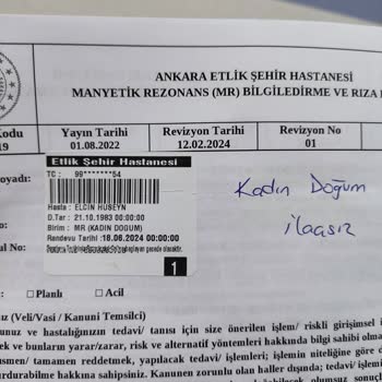 MR Randevum İptal Edilmiş. Etlik Şehir Hastanesi