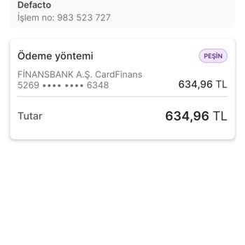 DeFacto Ödeme Yaptığım Siparişim Askıda Gözüküyor İlgilenen Yok