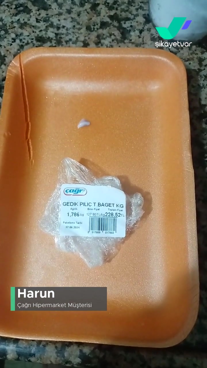 Çağrı Hipermarket Tavuk Bagetin Kötü Kokması! videonun kapak resmi