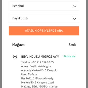 Atasun Optik Siparişi İptal Ederek Beni Mağdur Etti.