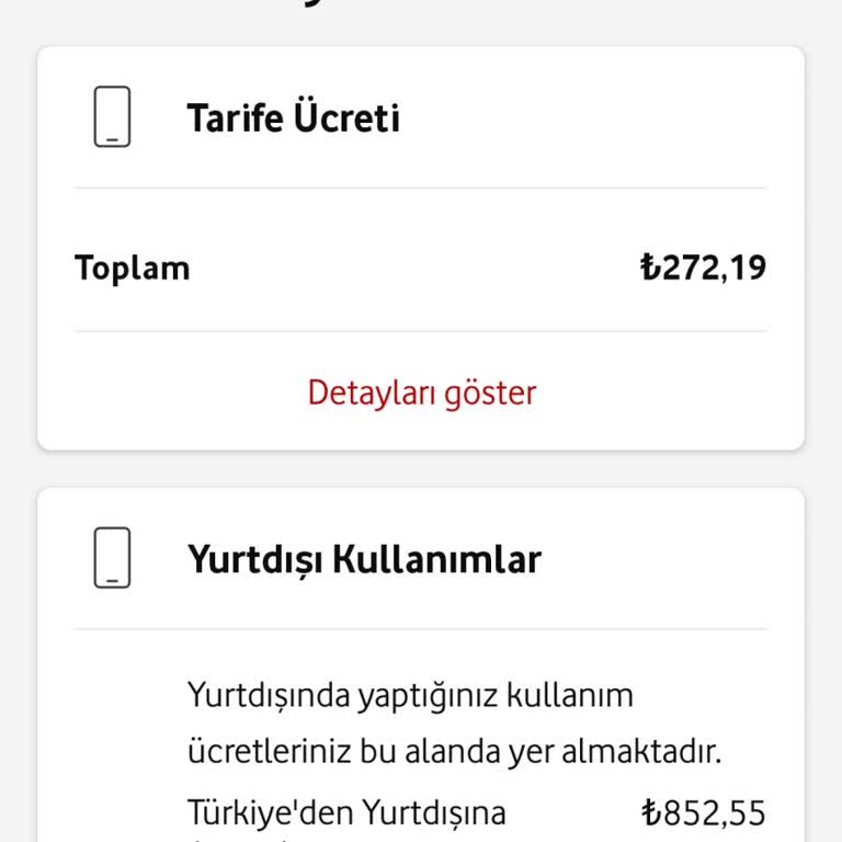 Vodafone Asılsız Yurt Dışı Ücreti