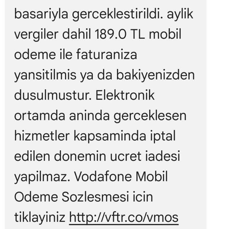 Vodafone Kendi Kendine Yapılan Üyelikler