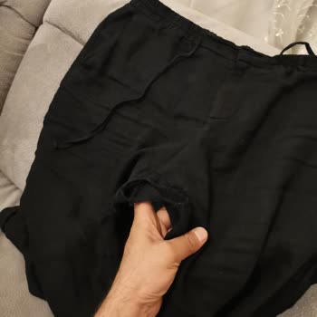 %100 Kalitesiz Avva Keten Pantolon Relaxed Fit Rahat Kesim