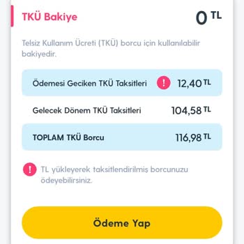 Turkcell Telsiz Kullanım Ücreti