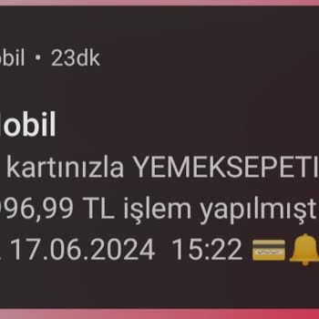 Yemeksepeti Sitesi Üzerinden Vermediğim Siparişler Ve Para İadesi