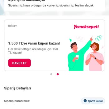 Yemeksepeti Peşin Para Alıp Gelmeyen Ürün