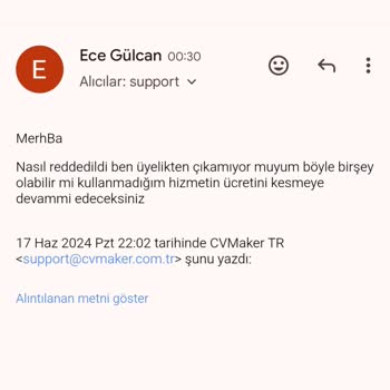 CV Maker Abonelik İptali Yapmıyor