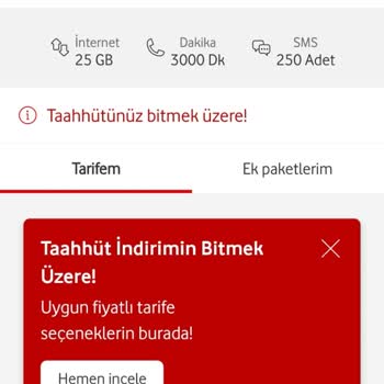 Vodafone Tarife Fahiş Artış