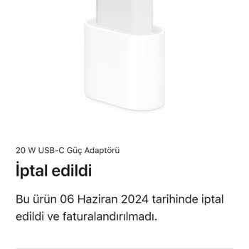 Apple Sipariş İptali Ve Provizyon Ücreti