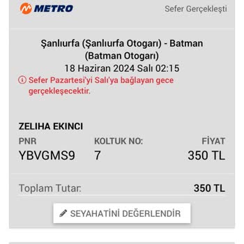 Metro Turizm Metro Firması Otobüsünün Gecikmesi