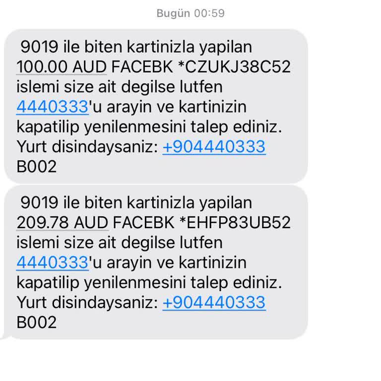 Facebook Tarafından Bilgim Dışında Kartımdan Yapılan Harcama İtirazı