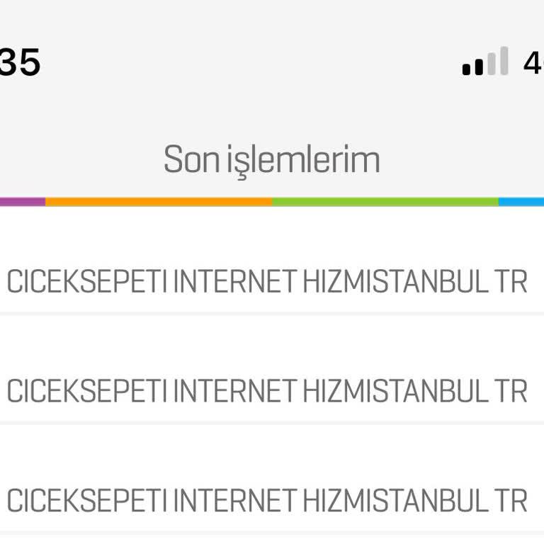 Çiçek Sepeti Üzerinden Yapılan Bilgim Dışındaki İşlemler