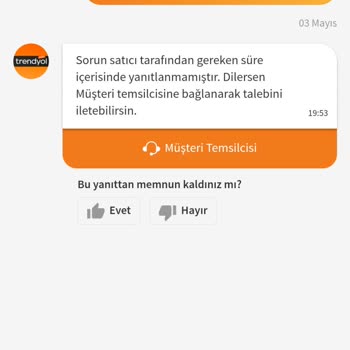 Trendyol (24 Nisanda Alınan Ürünü 18 Haziran Oldu Hala Göndermedi)