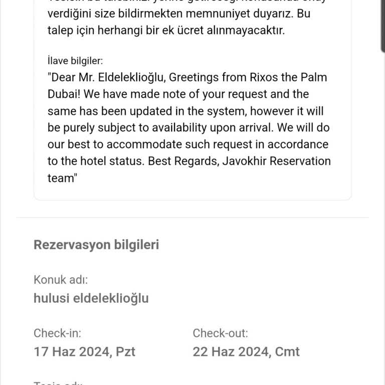 Booking.com Vize Çıkmayınca Oteli Tarih Değişikliğini Yapmadı