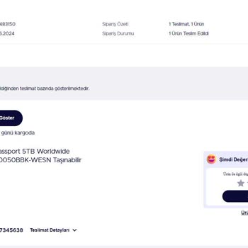 Teknosa'nın Değişim Yapmadığı Sorun Çıkan Wd Passport Hard Disk