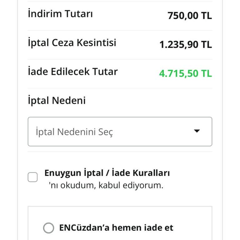Enuygun Rezervasyon İptali