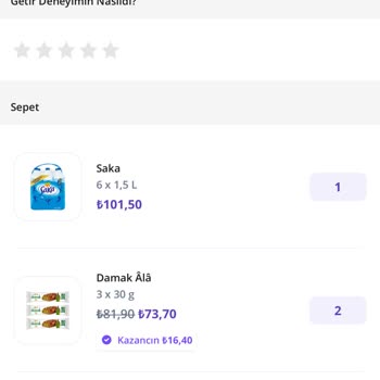 Getir Yetersiz Hizmet Kalitesi