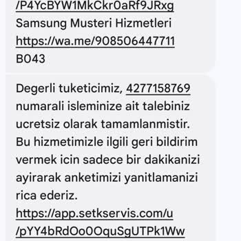 Samsung Servis Çelişkili Süreç Yonetimi