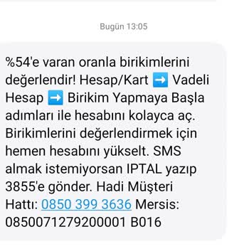 Hadi - TOMBANK Hadi Kart Spam SMS Gönderiyor