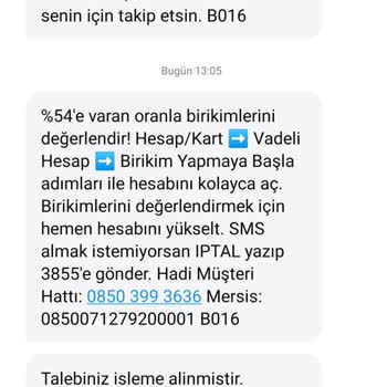 Hadi - TOMBANK Hadi Kart Spam SMS Gönderiyor