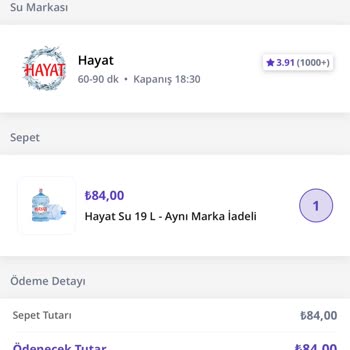 Getir Su Siparişim Kimseye Ulaşamıyorum