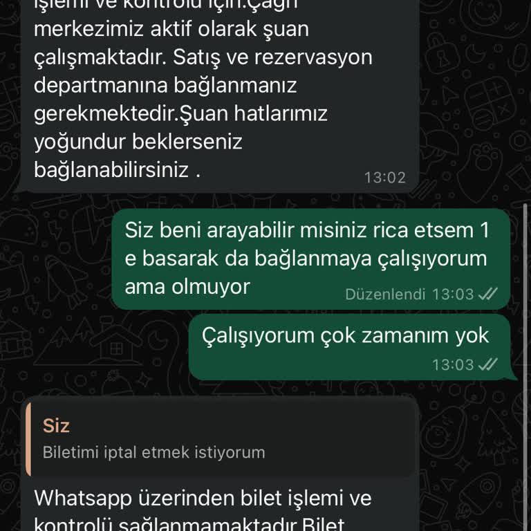 Metro Turizm İptal Edilmeme Sebebi