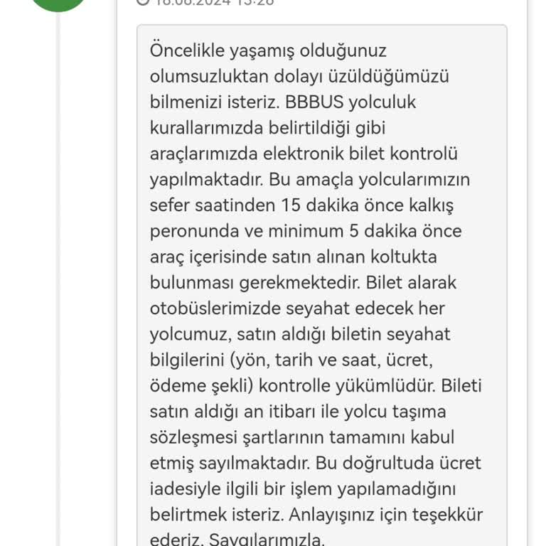 BURULAŞ Mücbir Sebebe Rağmen İade Vermiyor