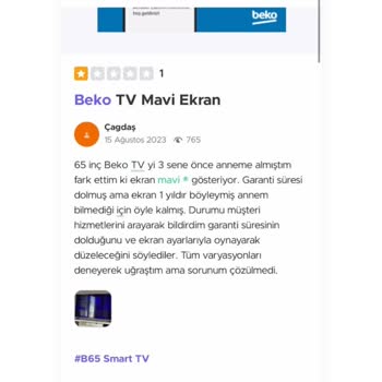 Beko BL49A TV Mavi Renk Sorunu