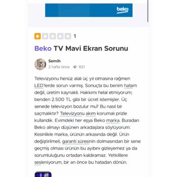 Beko BL49A TV Mavi Renk Sorunu