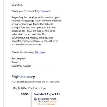 Sunexpress'te El Bagajı Sorunu Ve Ekstra Ücret Talebi