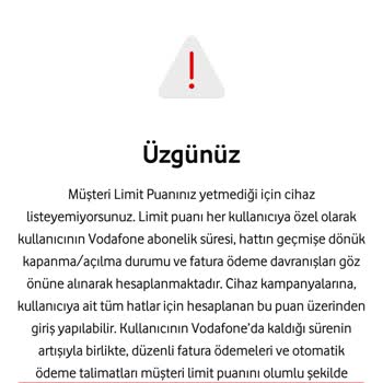 Vodafone Cihaz Puanı Yüklememesi Cihaz Aldatmacası