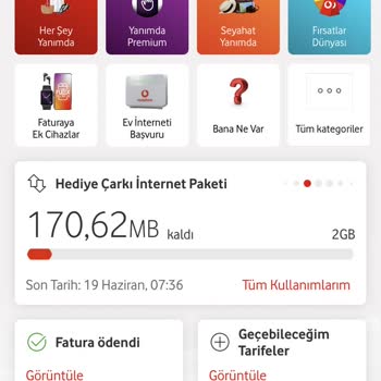 Vodafone Paket Aşım Sorunu